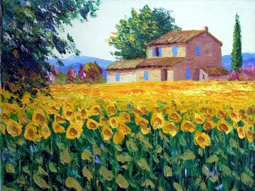  sunflowers Oil Painting - Sunflowers 2 garden